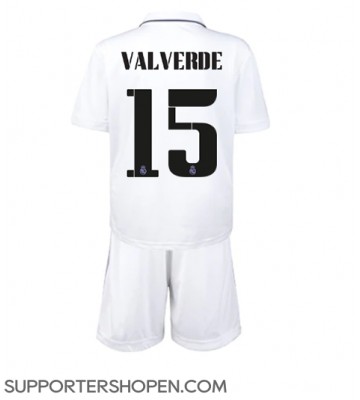 Real Madrid Federico Valverde #15 Hemmatröja Barn 2022-23 Kortärmad (+ korta byxor)